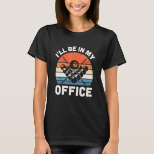 Camiseta Estaré en mi oficina Divertido Retro Pool Billiard