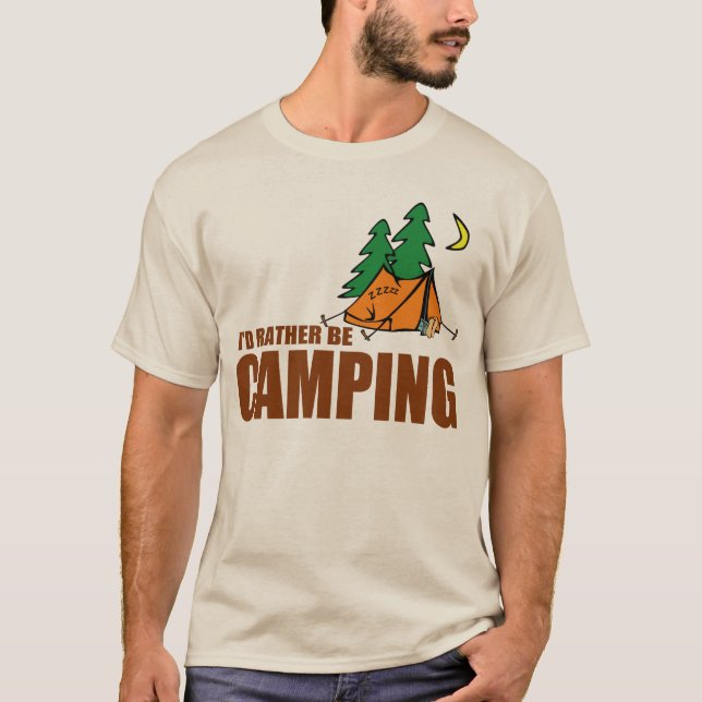 CAMISETA ESTARÍA ACAMPANDO BASTANTE (Anverso)