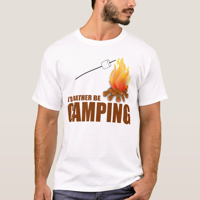 CAMISETA ESTARÍA ACAMPANDO BASTANTE (Anverso)