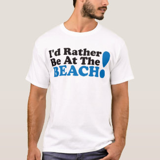 Camiseta Estaría bastante en la playa - azul