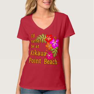 Camiseta Estaría bastante en la playa del punto de Kikaua,