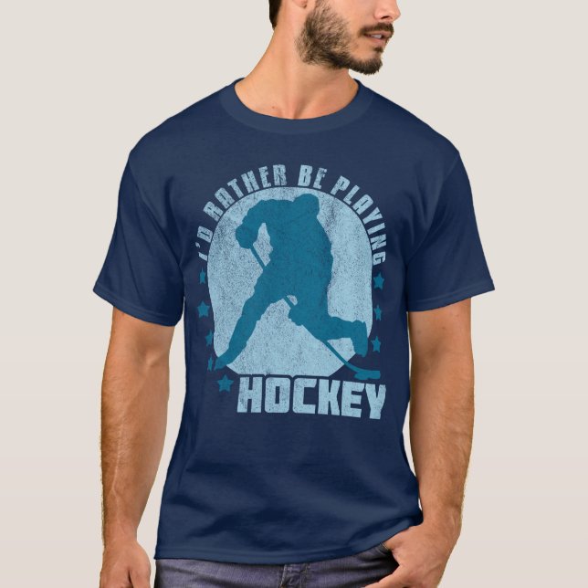 Camiseta Estaría jugando bastante a hockey (Anverso)