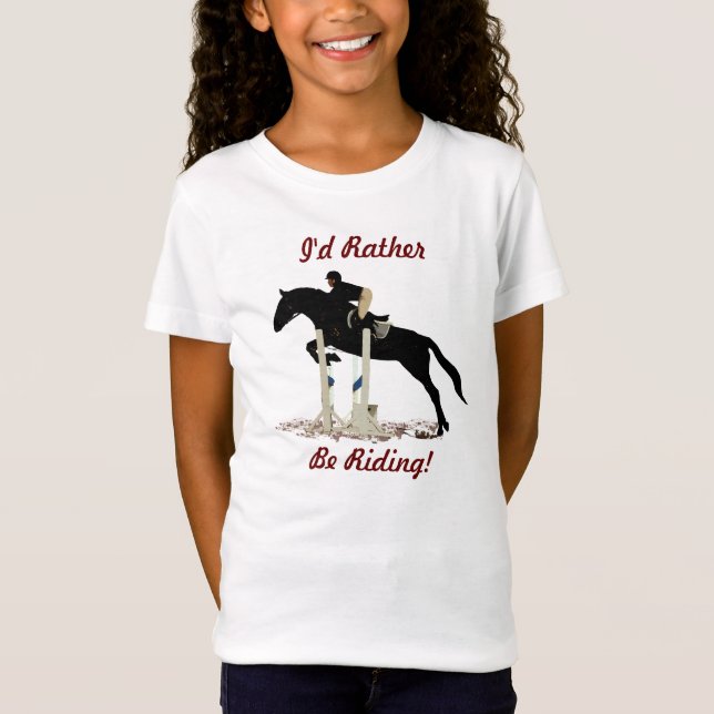 Camiseta ¡Estaría montando bastante! El Equestrian embroma (Anverso)