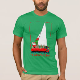 Camiseta Estaría navegando bastante con Santa en el navidad