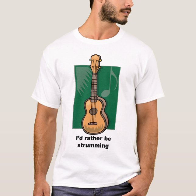 Camiseta Estaría rasgueando bastante (el Ukulele) (Anverso)