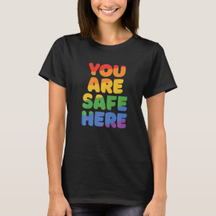 Camiseta Estás A Salvo Conmigo El Orgullo Arcoiris Lgbtq Ga