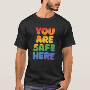 Camiseta Estás A Salvo Conmigo El Orgullo Arcoiris Lgbtq Ga