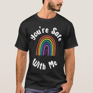 Camiseta Estás a salvo conmigo por la igualdad del orgullo 