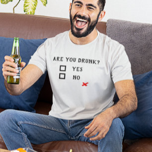 Camiseta ¿Estás Borracho? Sí No Divertido Humor de Bebida