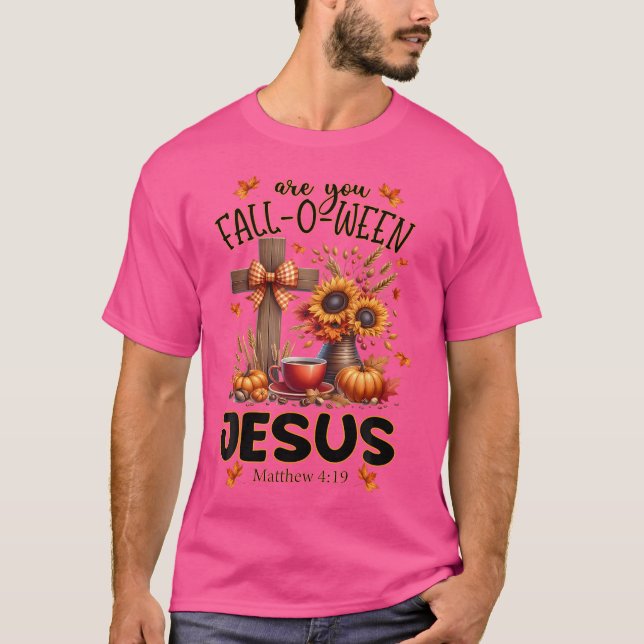 Camiseta ¿Estás Caída-O-Ween Jesús? (Anverso)