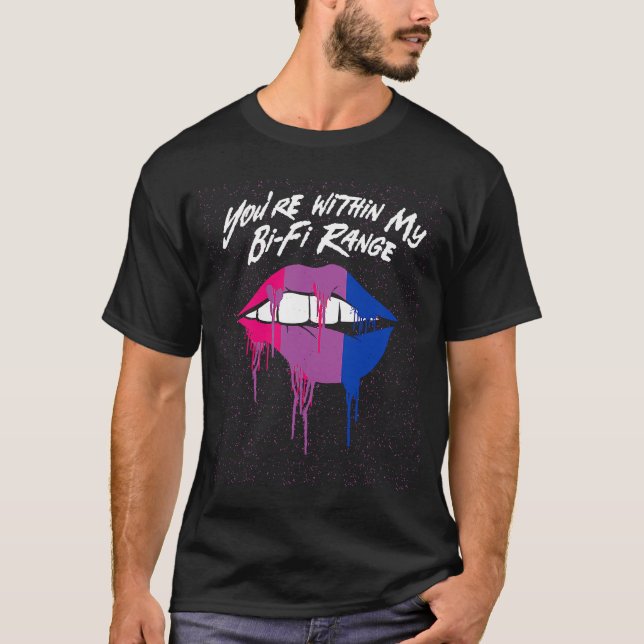 Camiseta Estás dentro de mi rango de BiFi Bisexual LGBTQ Bi (Anverso)