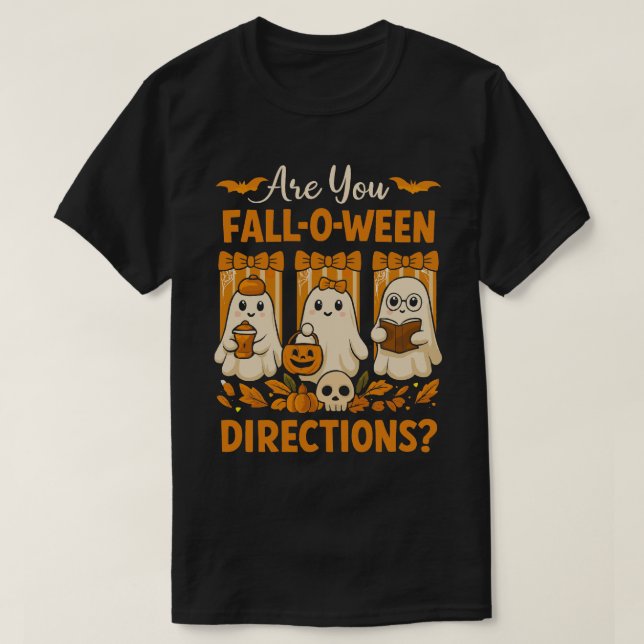 Camiseta ¿Estás En Direcciones De Caída-O-Ween (Diseño del anverso)