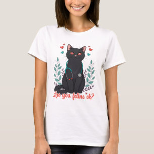Camiseta ¿Estás Felino Ok – Juego de Palabras Veterinario d