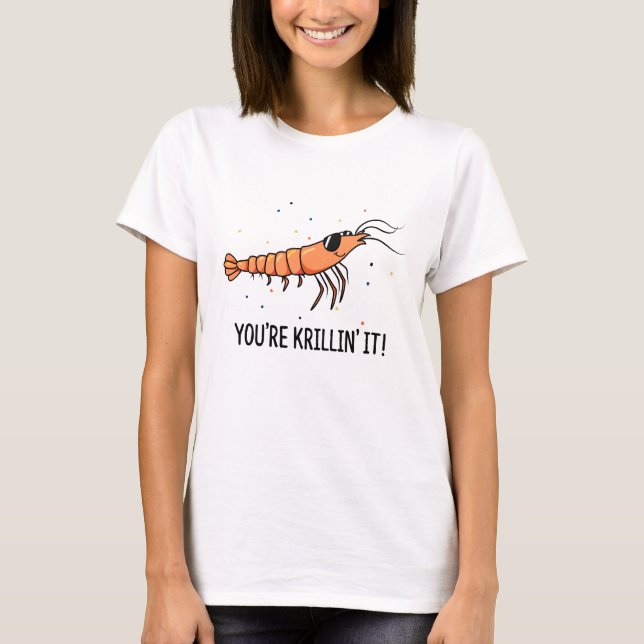 Camiseta Estás Krillin Es Divertido Krill Juego de Palabras (Anverso)