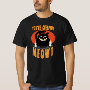 Camiseta Estás llorando a Meowt   Pun gato negro de Hallowe