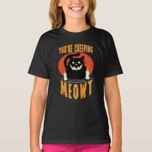 Camiseta Estás llorando a Meowt   Pun gato negro de Hallowe