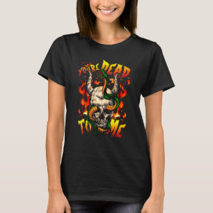 Camiseta Estás muerto para mí. Halloween Demon Face Snake D