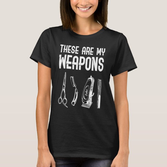 Camiseta Estas Son Mis Armas Orgullosas De Estar De Cabello (Anverso)