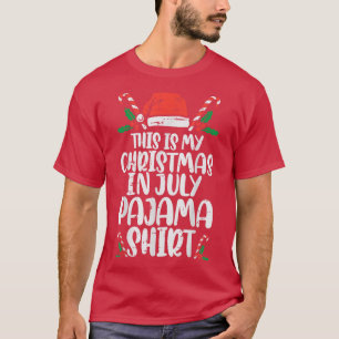 Camiseta Estas Son Mis Navidades En Julio PajamaMen Mujeres