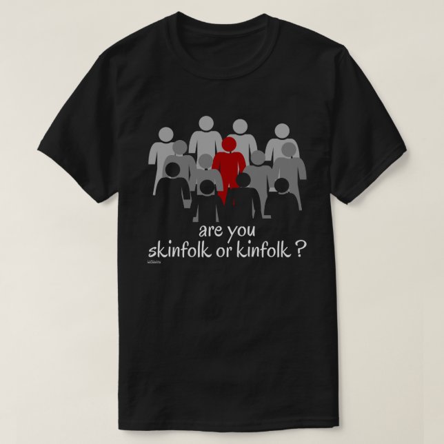 Camiseta ¿ESTÁS TRANQUILA O KINFOLK? Detengan el racismo ah (Diseño del anverso)