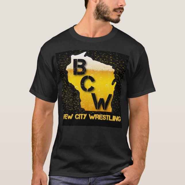 Camiseta estatal Brew City Wrestling Beer (Anverso)
