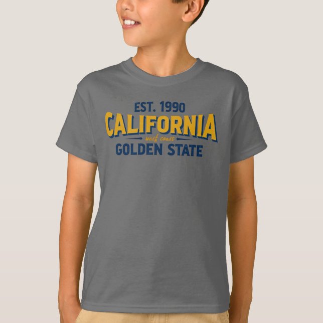 Camiseta Estatal Dorada de California (Anverso)