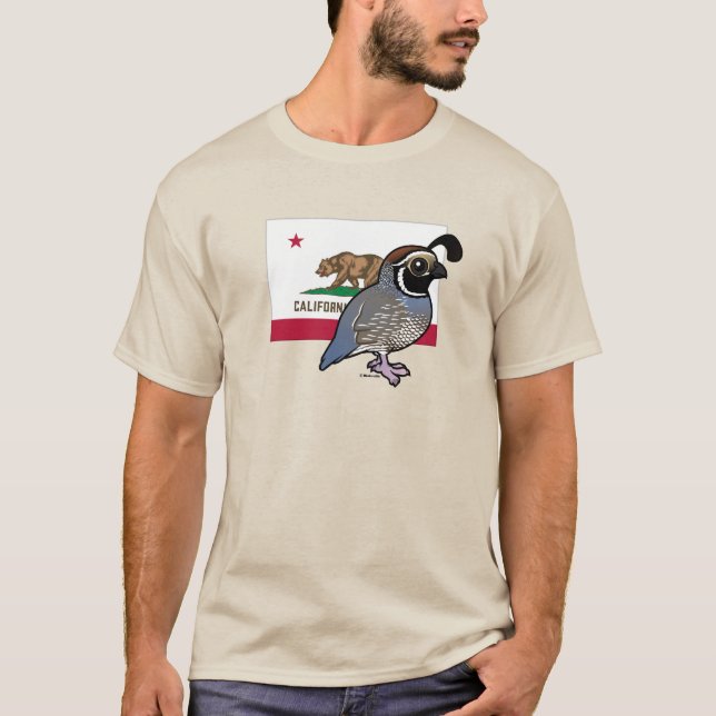 Camiseta Estatales Birdorables: California Quail (Anverso)
