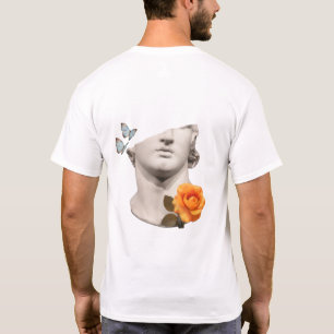 Camiseta Estatua Artística Moderna con Mariposas y Sudadera