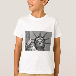 Camiseta Estatua blanca y negra de la libertad de Nueva Yor