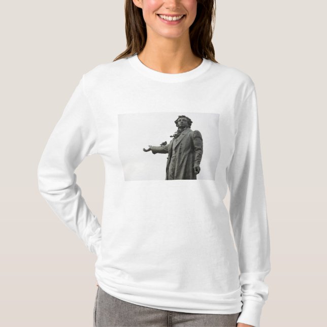 Camiseta Estatua de Alexander Pushkin, San Petersburgo (Anverso)