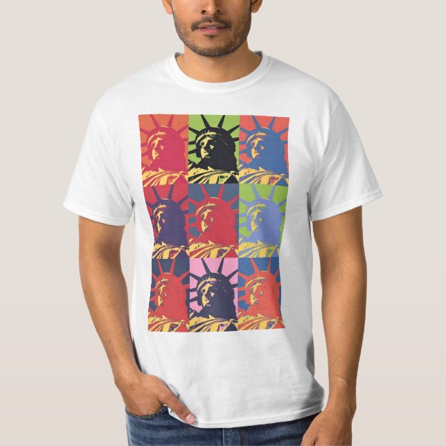 Camiseta Estatua de arte pop de la libertad (Anverso)