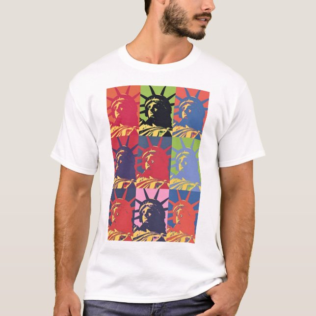 Camiseta Estatua de arte pop de la libertad (Anverso)