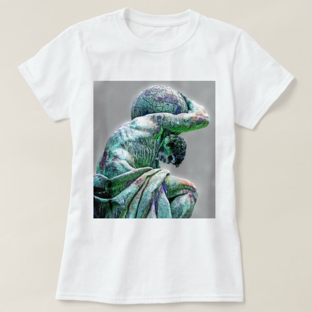 Camiseta Estatua de Bismarck, Berlín, atlas griego de dios (Diseño del anverso)