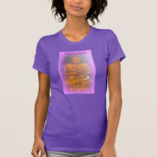 Camiseta Estatua de Buda Púrpura Rosa Thunder_Cove
