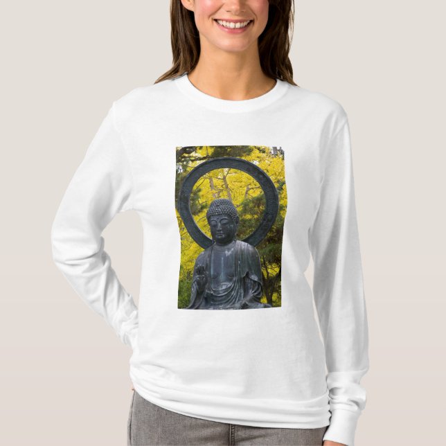 Camiseta Estatua de Budda en los jardines dorados japoneses (Anverso)