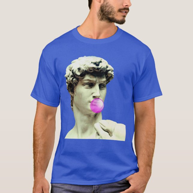 Camiseta Estatua de chicle de David michelangelo graciosa (Anverso)