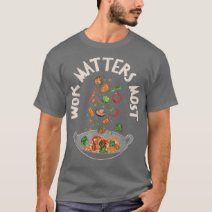 Camiseta Estatua de comida china asiática de cocina de Wok