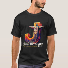Camiseta estatua de Cristo el Redentor dentro de una J