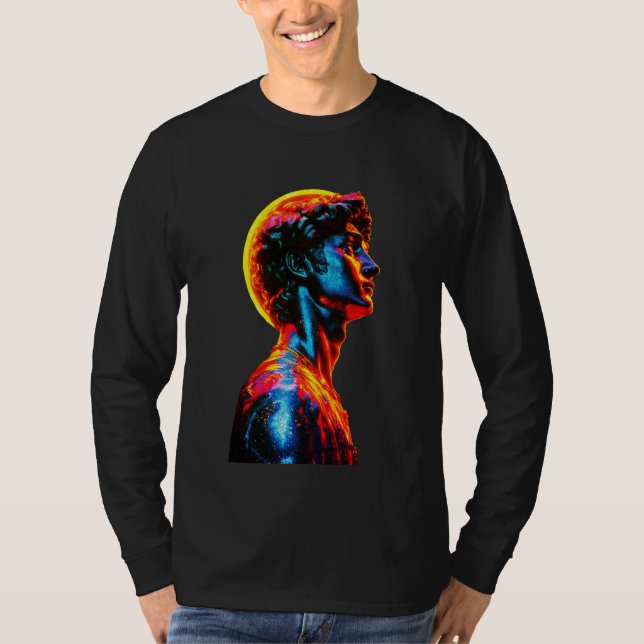 Camiseta Estatua de David de neón (Anverso)