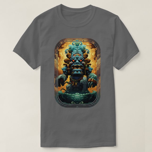 Camiseta Estatua de Dios Maya (Diseño del anverso)