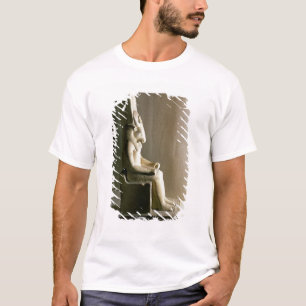 Camiseta Estatua de dios Montu con la cabeza de un toro, f