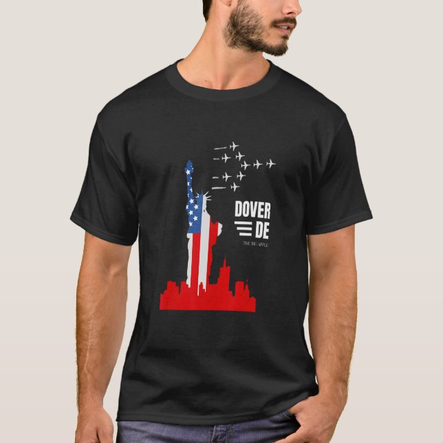Camiseta Estatua de Dover de la bandera de la libertad nomb (Anverso)