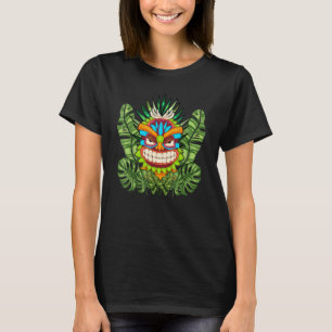 Camiseta Estatua de fiesta Luau Máscara Tiki hawaiana Tiki