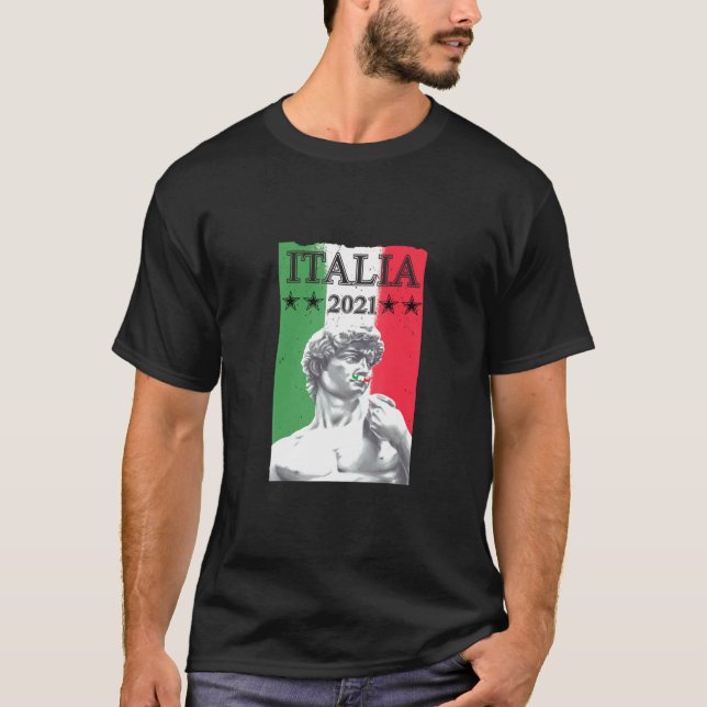 Camiseta Estatua de fútbol de la bandera de Italia de Jerse (Anverso)