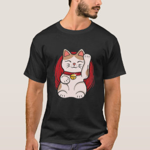 Camiseta Estatua de gato afortunado Maneki Neko agitando es