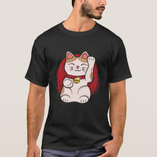 Camiseta Estatua de gato afortunado Maneki Neko agitando es