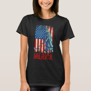 Camiseta Estatua De Golf De Liberty 4 De Julio Niños Ameri