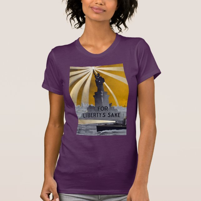 Camiseta Estatua de la Antorcha de la Libertad y la Marina  (Anverso)