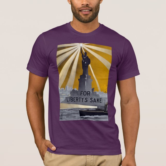Camiseta Estatua de la Antorcha de la Libertad y la Marina  (Anverso)