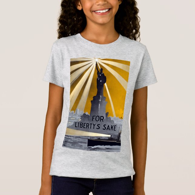 Camiseta Estatua de la Antorcha de la Libertad y la Marina  (Anverso)